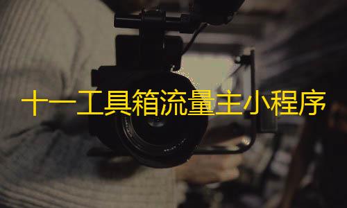 QQ飞车卡盟科技下载十一工具箱流量主小程序源码